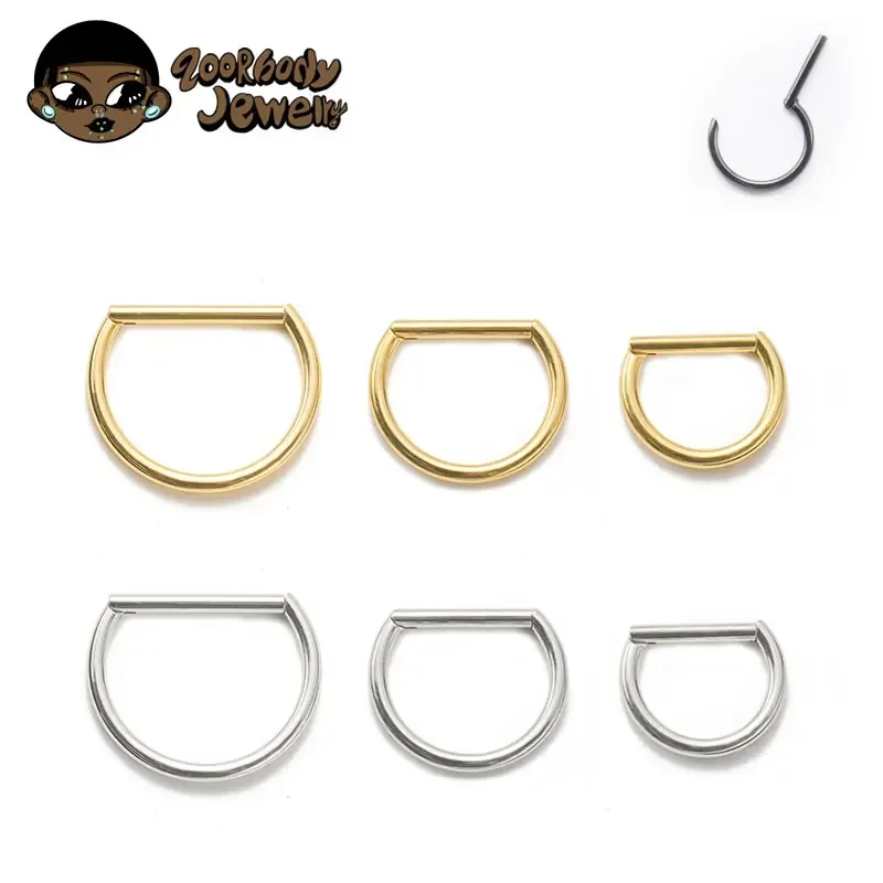 Helix Cartilage Ring - 1Pcs G23 Titanium Piercing 16G 8/10/12mm