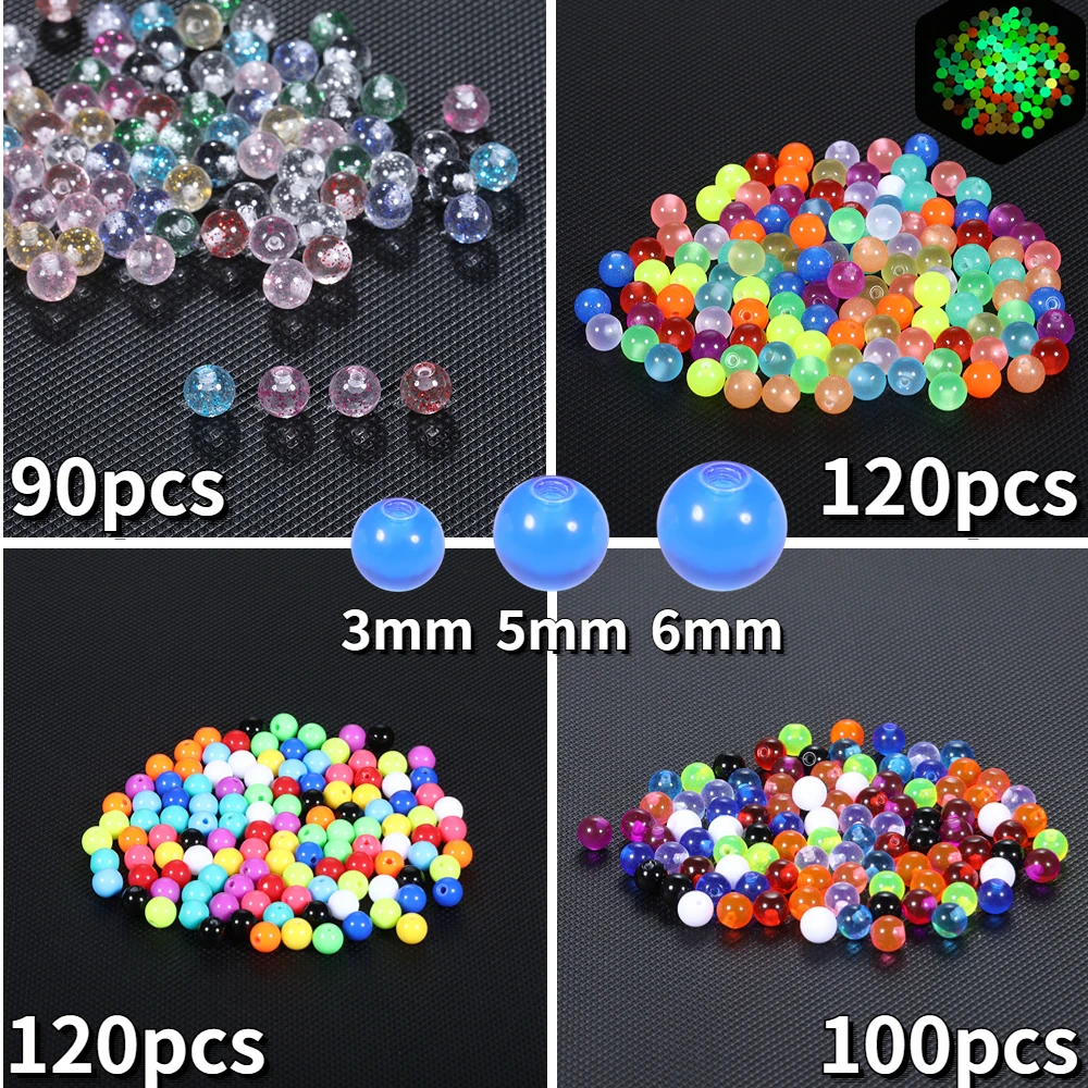Body Jewelry Replacement Ball - 90-120pcs Colorful Acrylic Replacement Ball 3mm