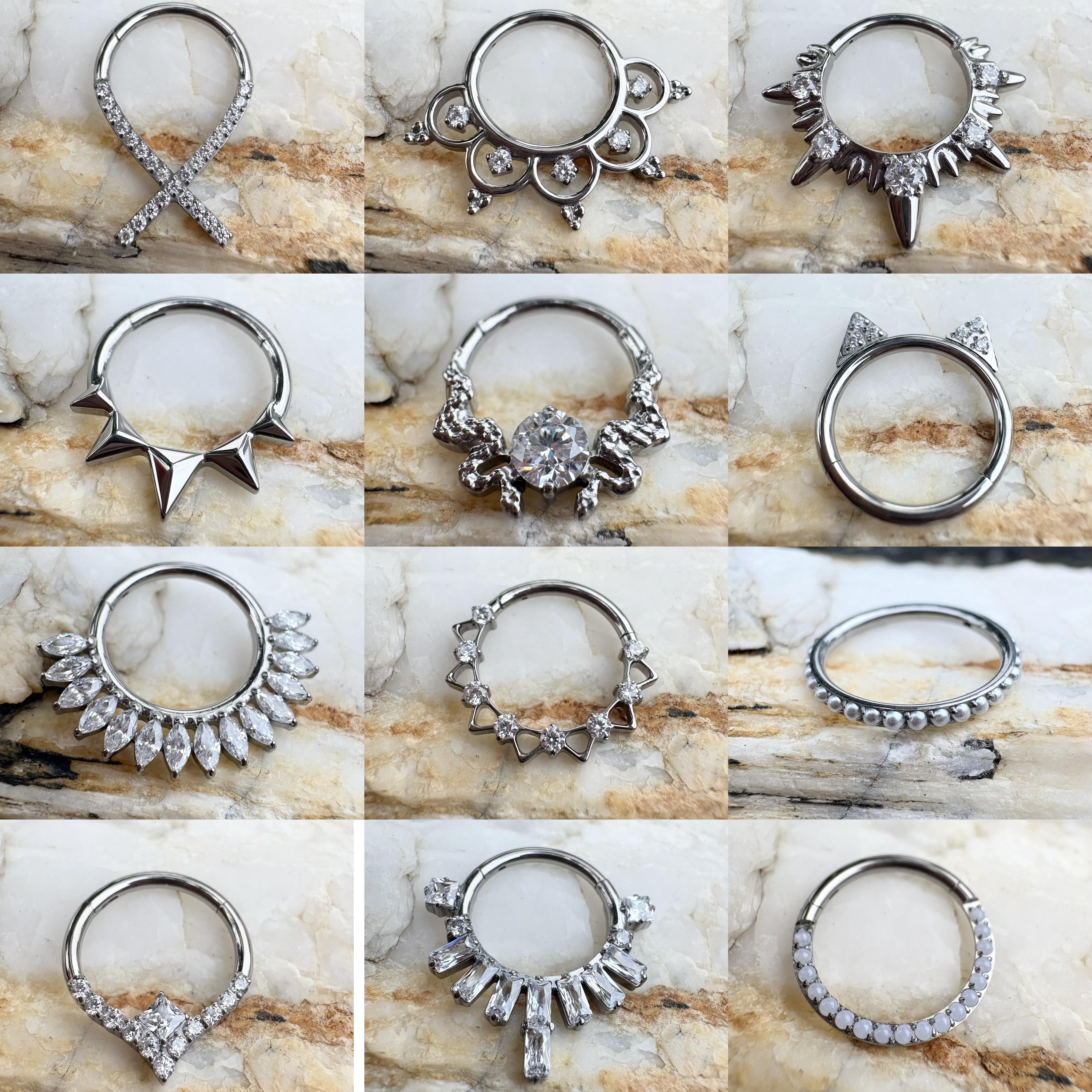 Body Jewelry Implant Grade Titanium - 16G Implant Grade Titanium Hinged Segment