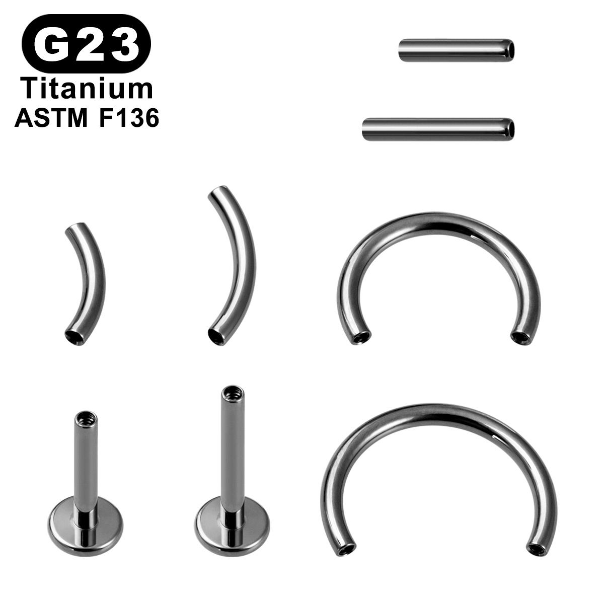 8pcs/Lot ASTM F136 Implantable - Body Jewelry Implant Grade Titanium review and price