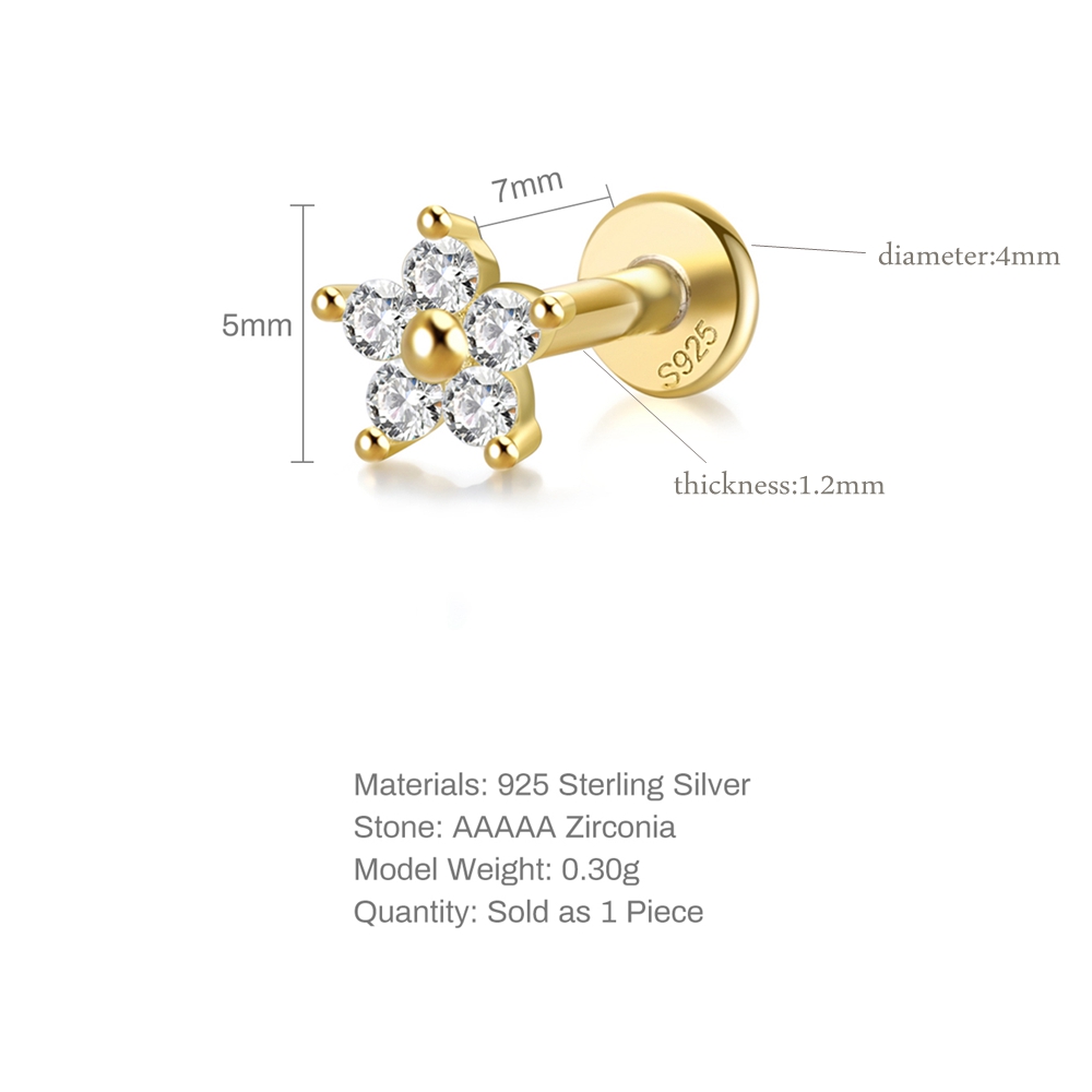 Aide 925 Sterling Silver Zirco - Helix Cartilage Ring review and price