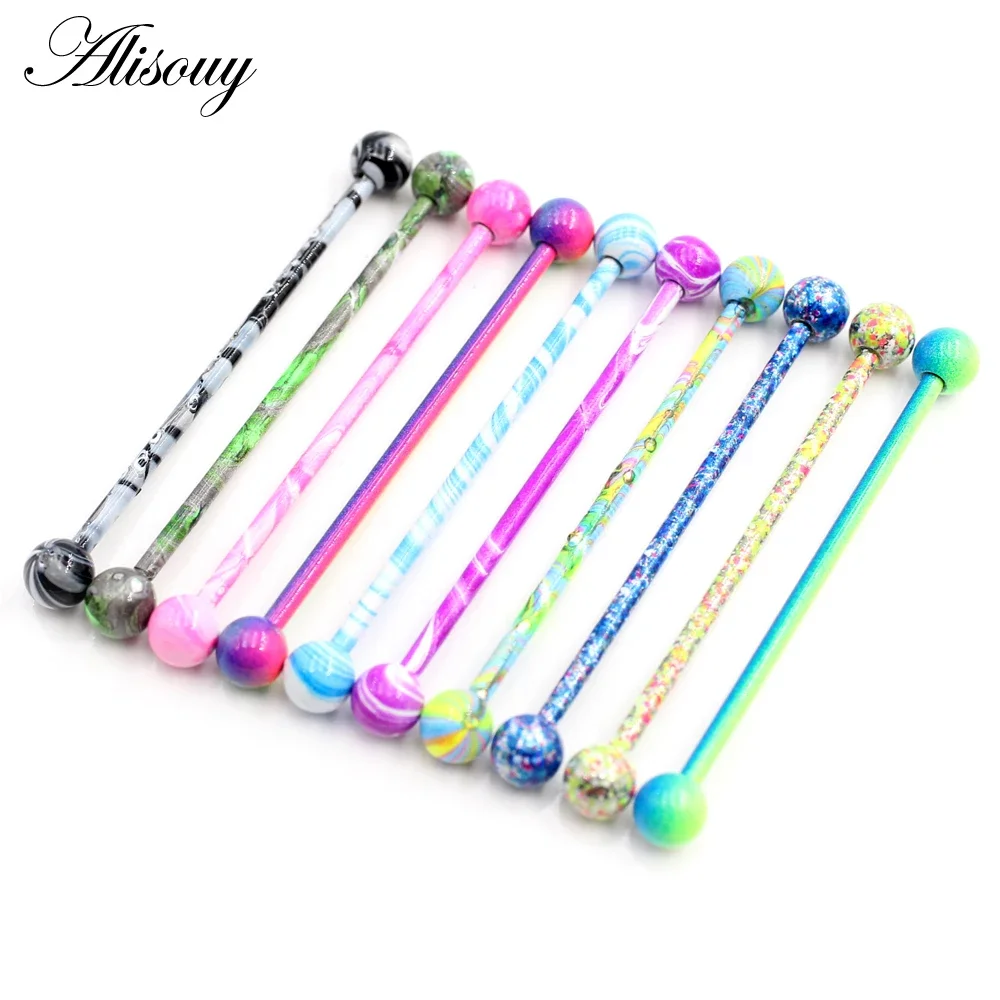 Alisouy 2PC Long Straight Stai - Body Jewelry Industrial review and price