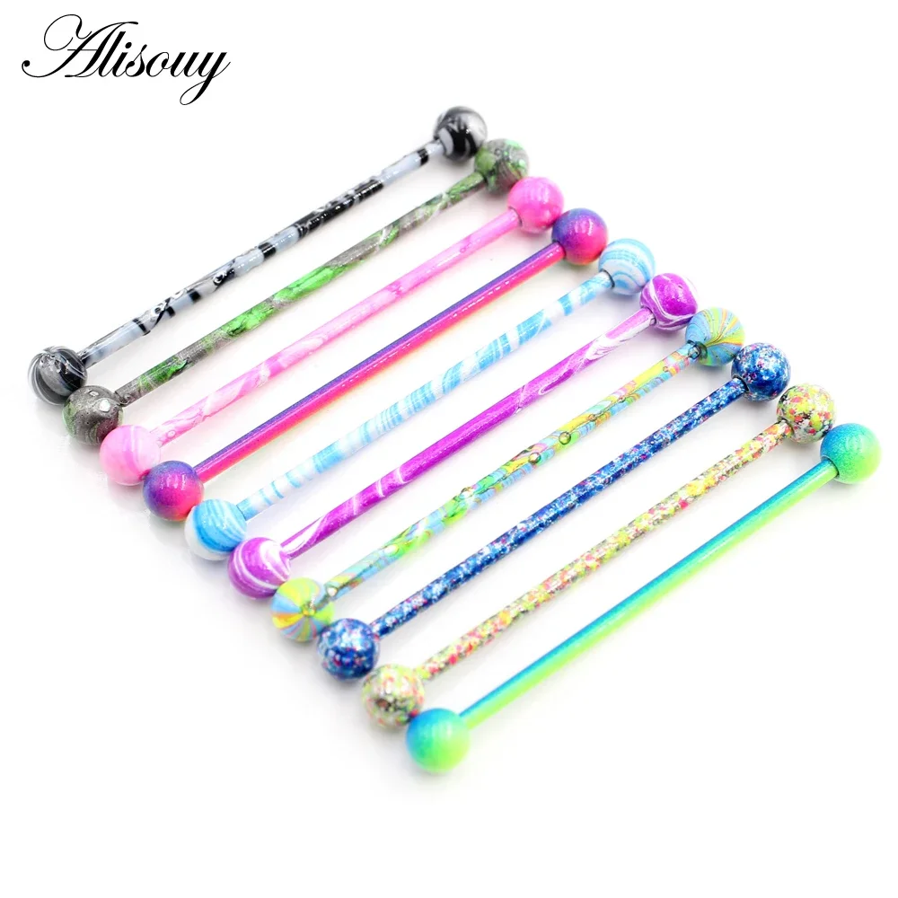 Alisouy 2PC Long Straight Stai - Body Jewelry Industrial review and price