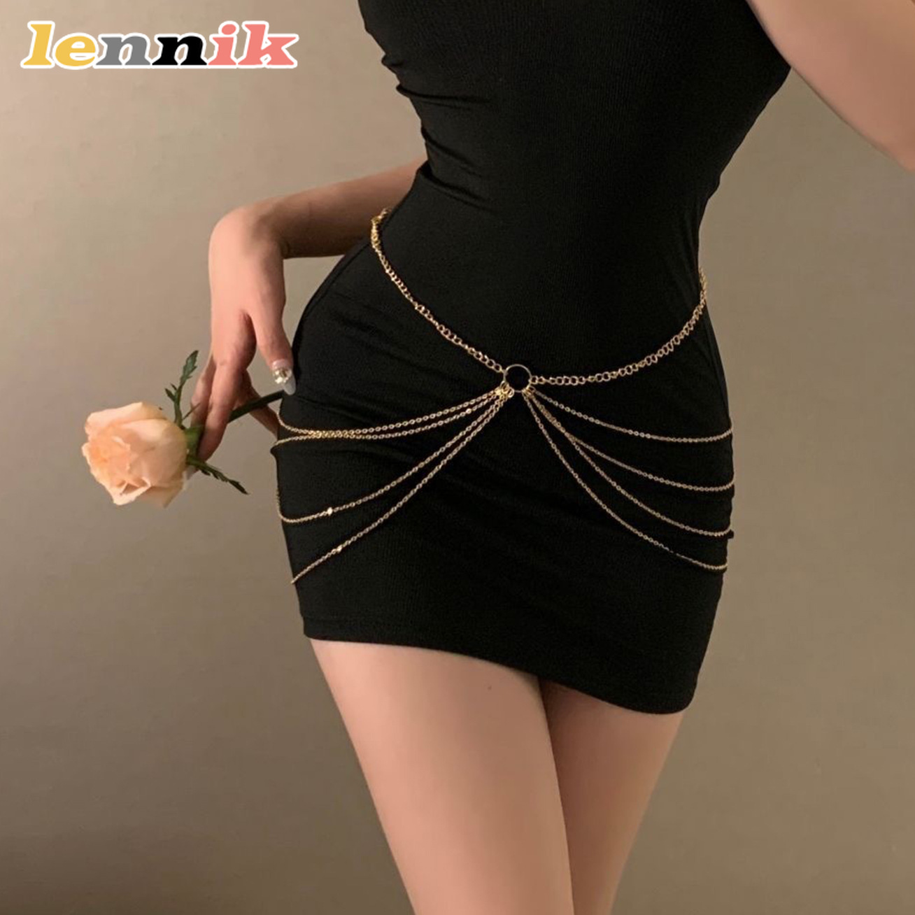 LENNIK Tassel Metal Multi-Laye - Body Jewelry For Women review and price