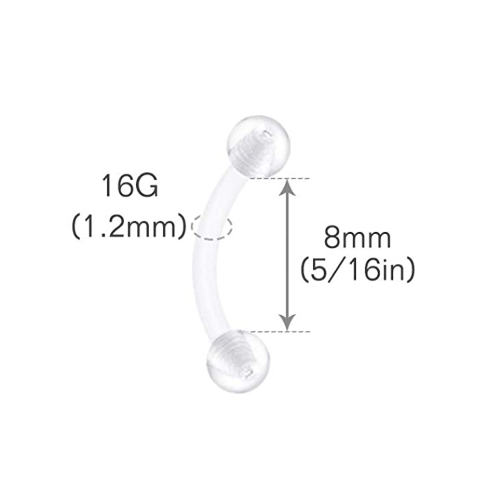 Clear Flexible Forwards Helix  - Helix Cartilage Ring review and price