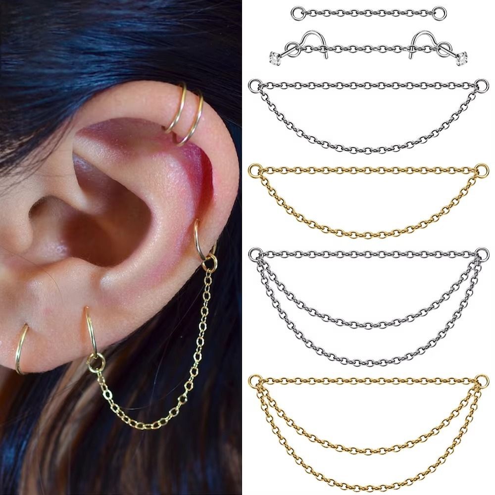 Fashion Titanium Nose Chain Th - Body Jewelry Labret review and price