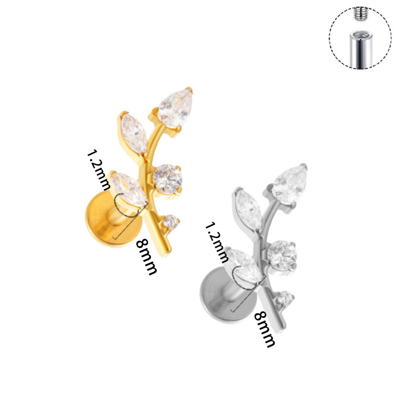 1PC G23 Titanium Ear Studs Int - Body Jewelry Implant Grade Titanium review and price