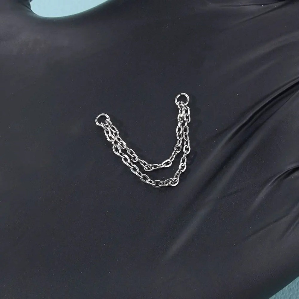 Titanium Nose Chain Three Laye - Body Jewelry Labret review and price