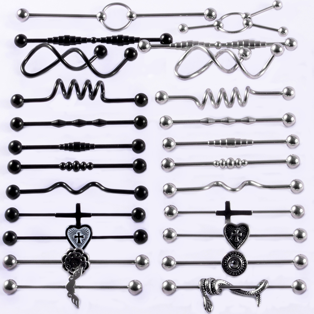 1Pcs Surgical Steel Snake Indu - Body Jewelry Industrial review and price