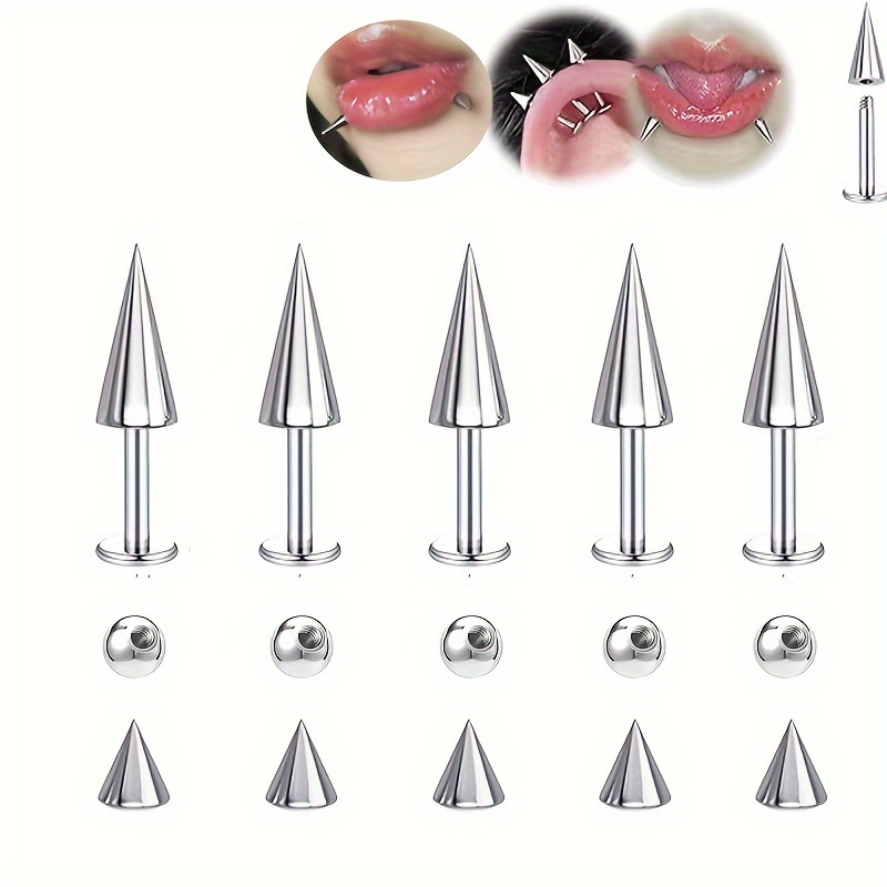 5pcs Spikes Punk Fashion Stain - Body Jewelry Replacement Ball review and price