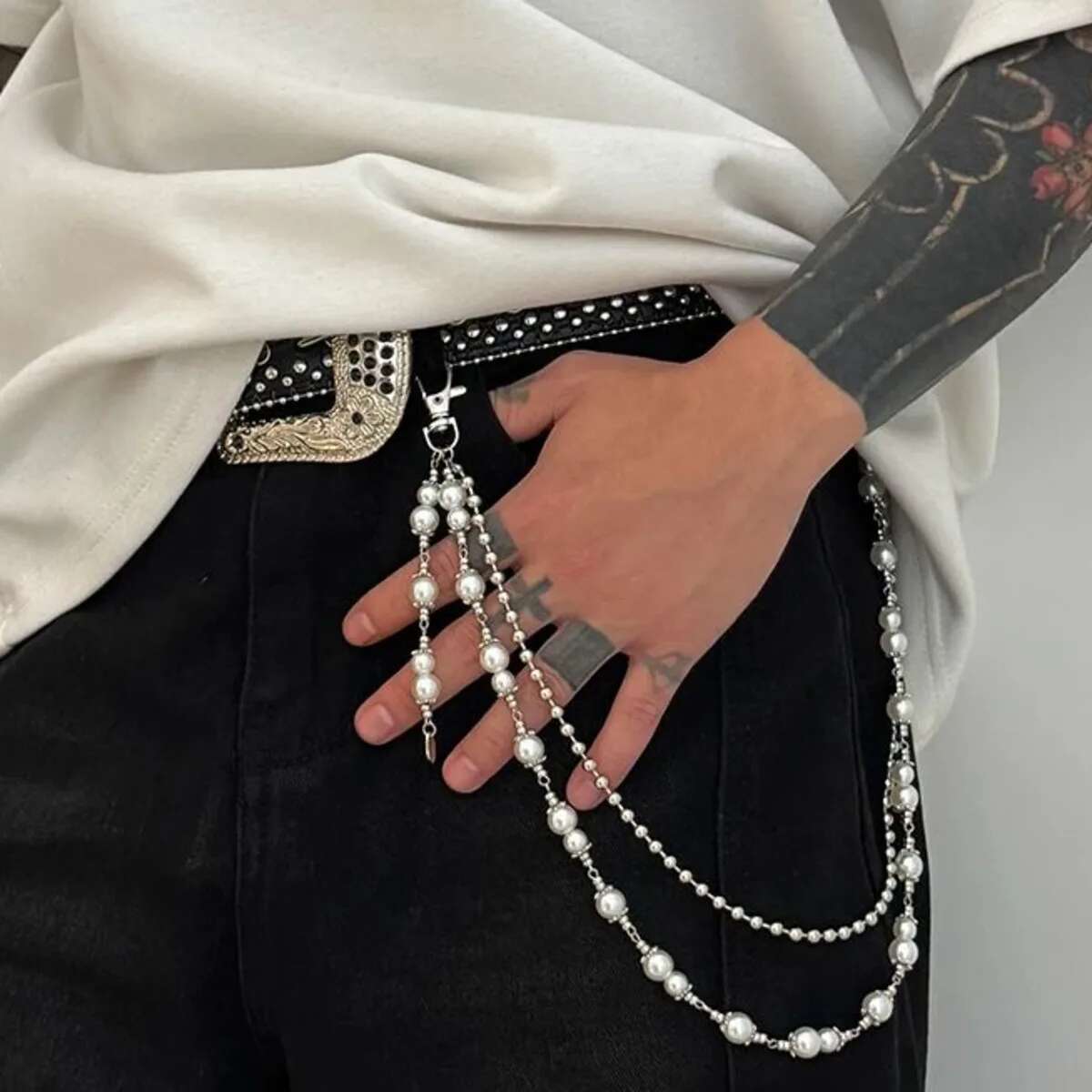 Salircon Punk Multilayer Imita - Body Jewelry Men review and price