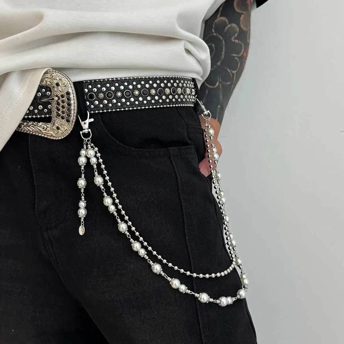 Salircon Punk Multilayer Imita - Body Jewelry Men review and price
