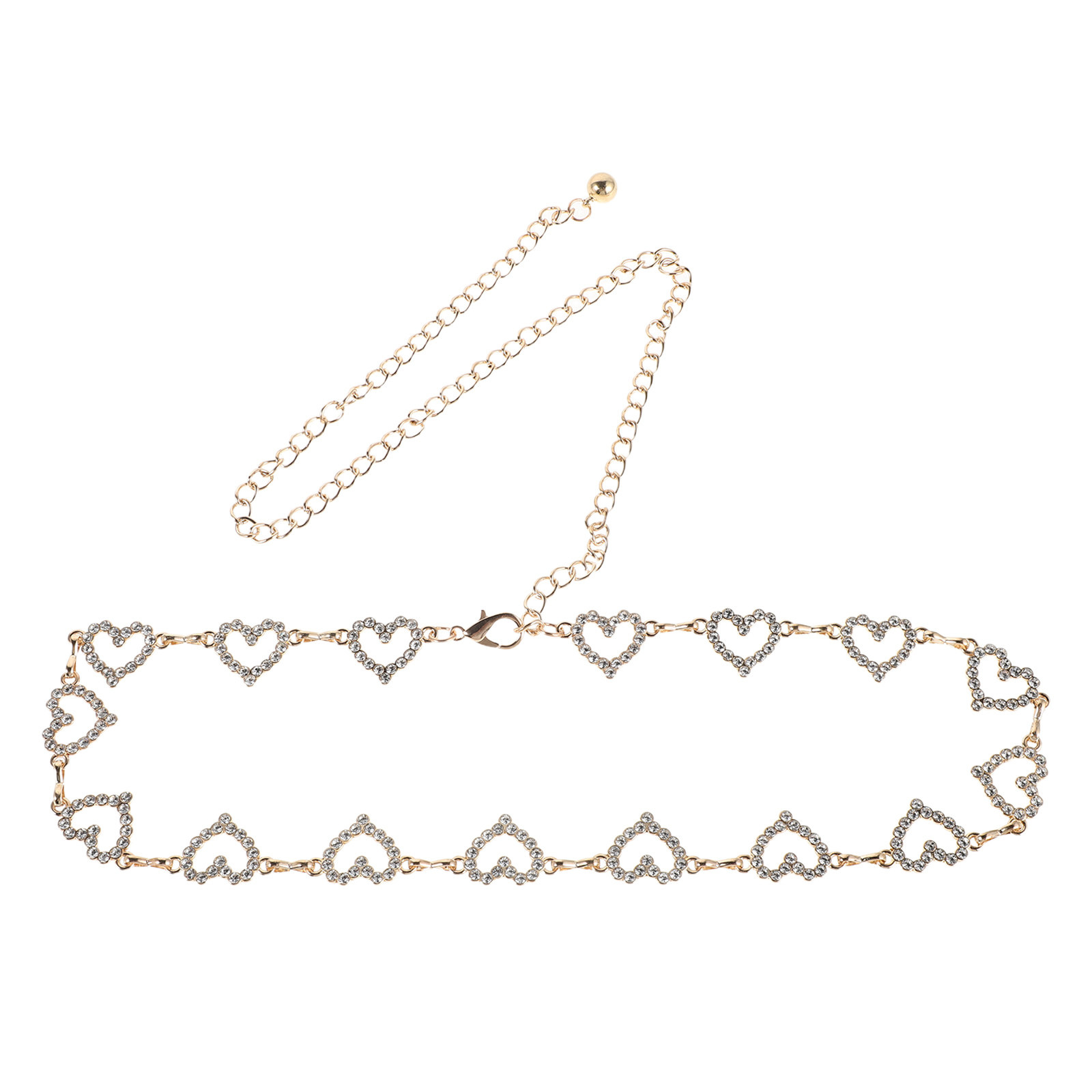 Women Heart Rhinestone Waist C - Body Jewelry For Women review and price