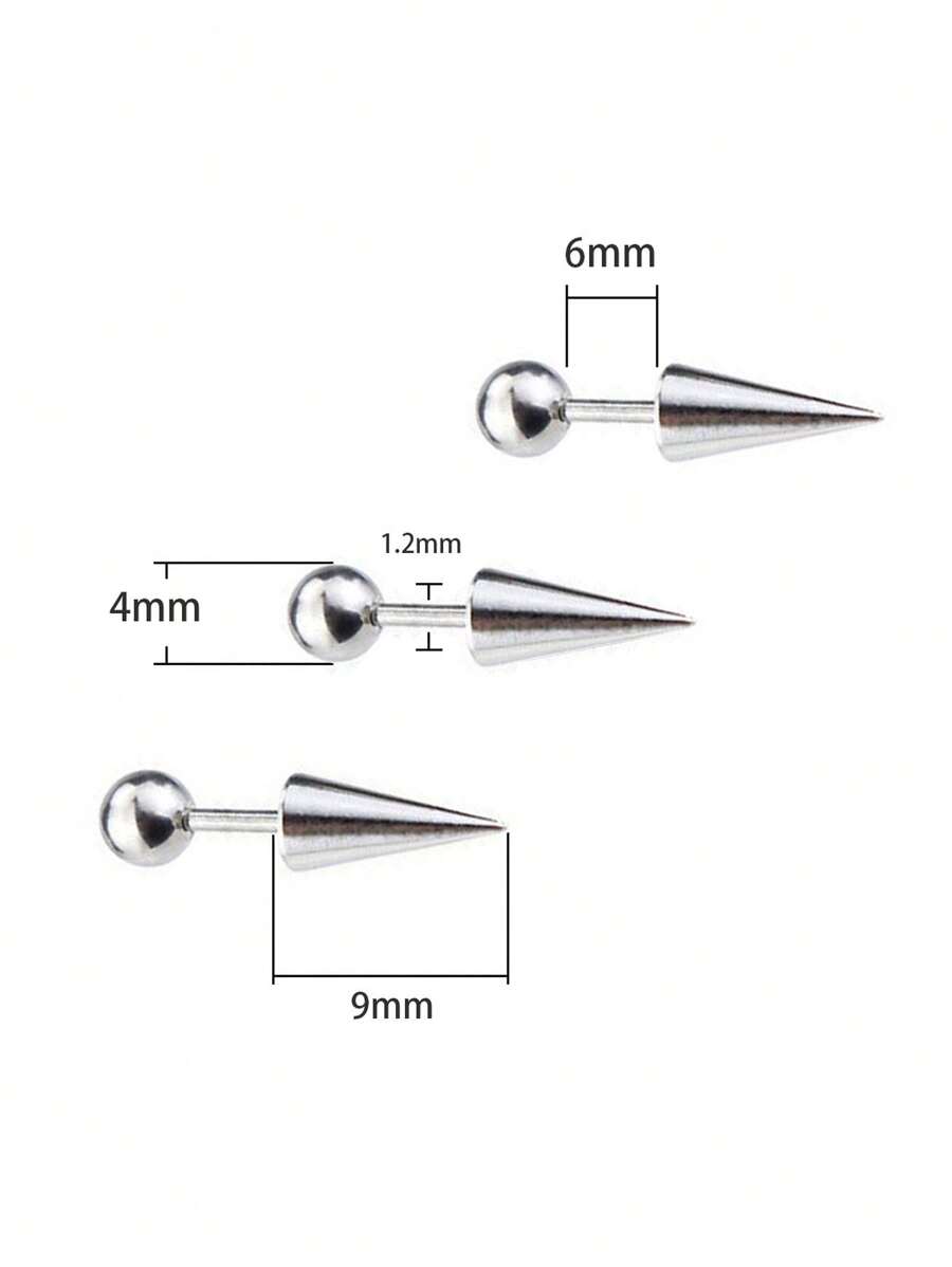 3pcs Stainless Steel Spike Hel - Helix Cartilage Ring review and price