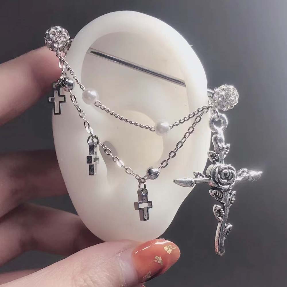 1PC Industrial Scaffold Barbel - Body Jewelry Industrial review and price
