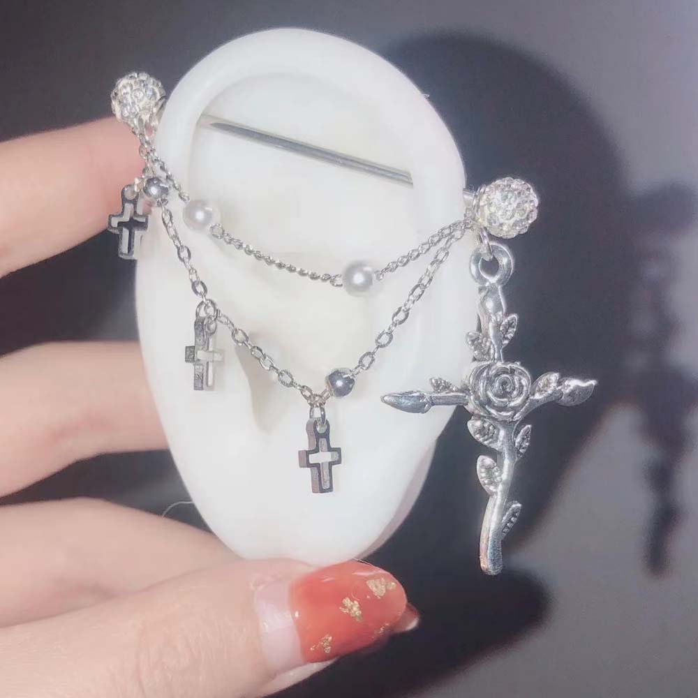 1PC Industrial Scaffold Barbel - Body Jewelry Industrial review and price