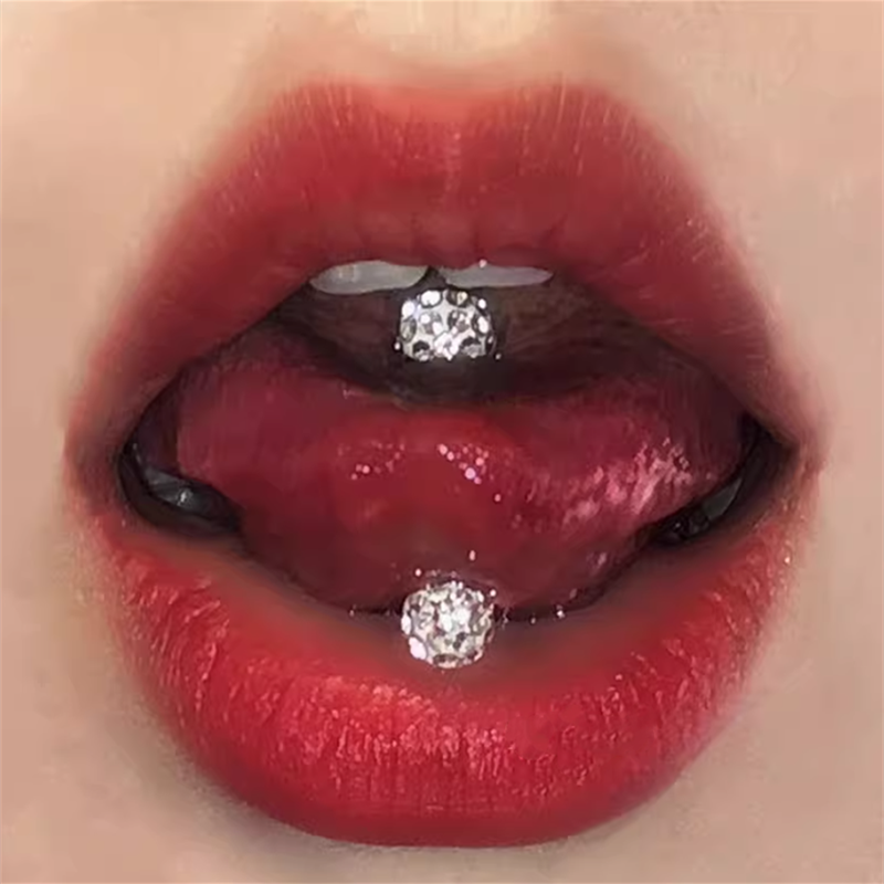Titanium Steel Tongue Stud Spa - Body Jewelry Replacement Ball review and price