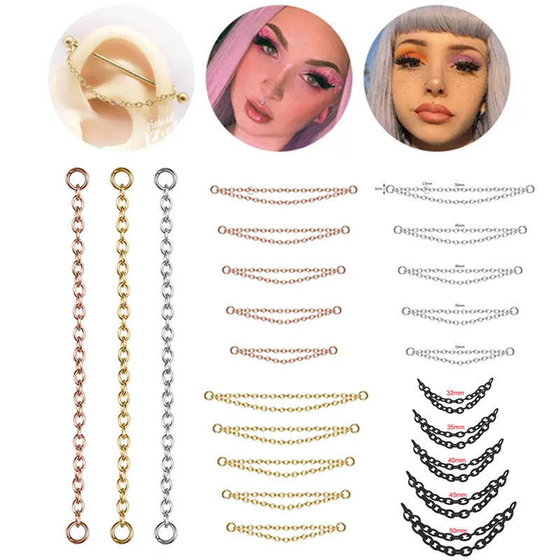 1PC Silver/Gold Color Nose Cha - Body Jewelry Industrial review and price