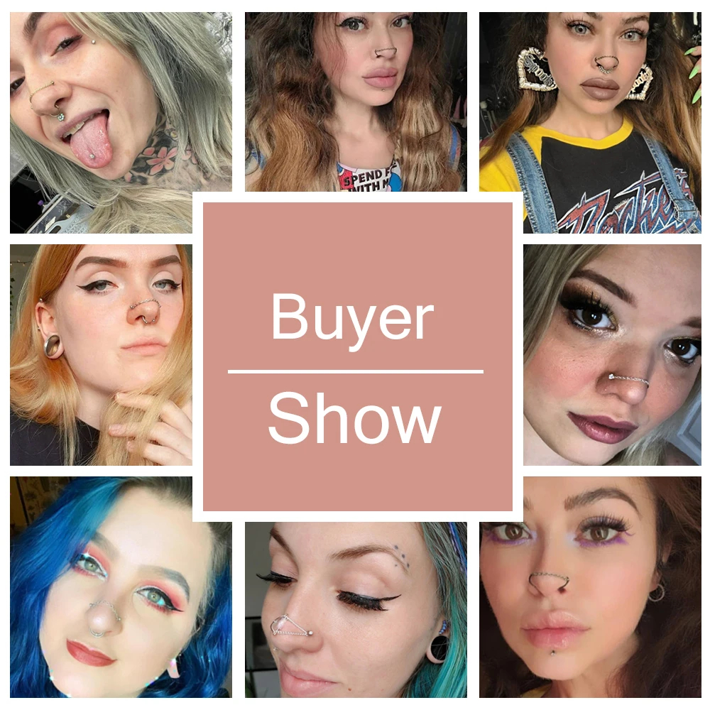 1PC Silver/Gold Color Nose Cha - Body Jewelry Industrial review and price