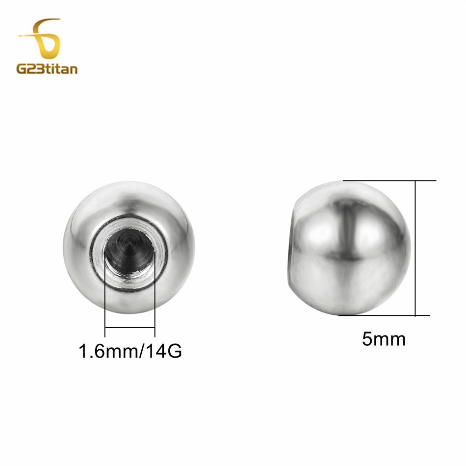 2pcs 16G 14G 3mm 4mm 5mm G23 T - Body Jewelry Labret review and price