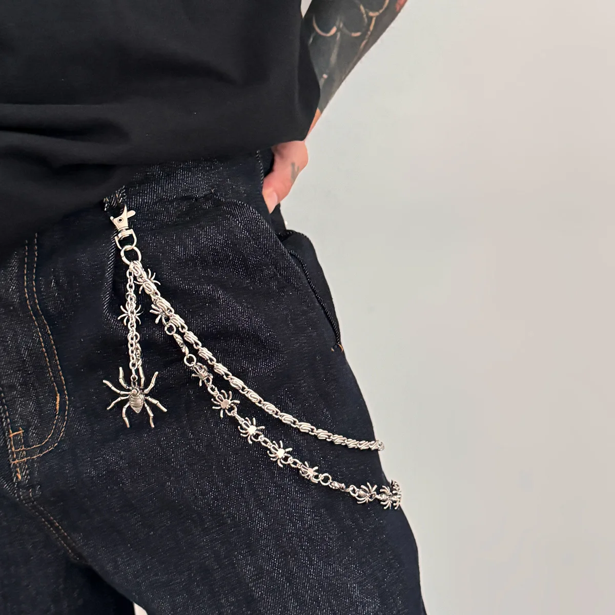 Mens Punk Waist Chain Belt Sil - Body Jewelry Men review and price