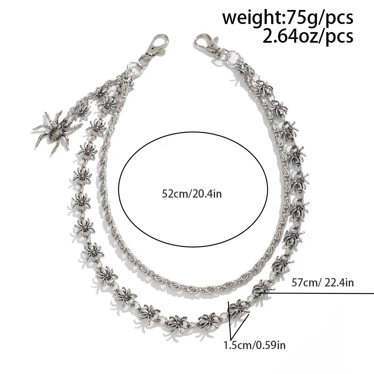 Mens Punk Waist Chain Belt Sil - Body Jewelry Men review and price