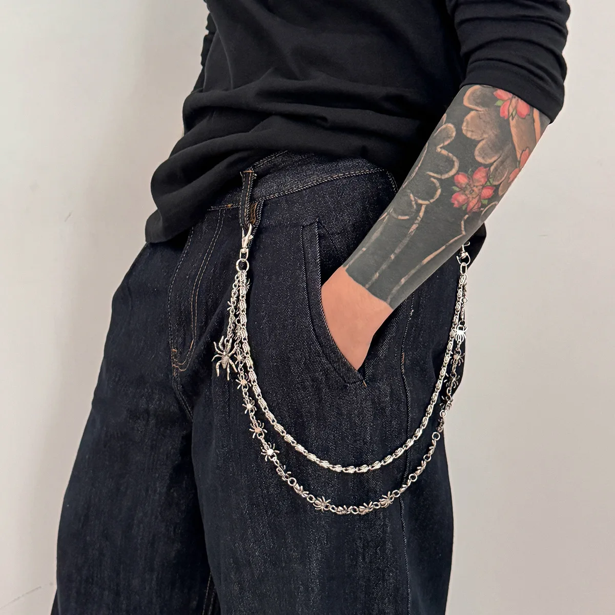 Mens Punk Waist Chain Belt Sil - Body Jewelry Men review and price