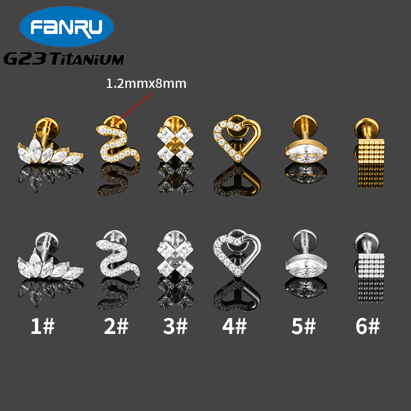 1PC G23 Titanium Piercing Labr - Body Jewelry Implant Grade Titanium review and price