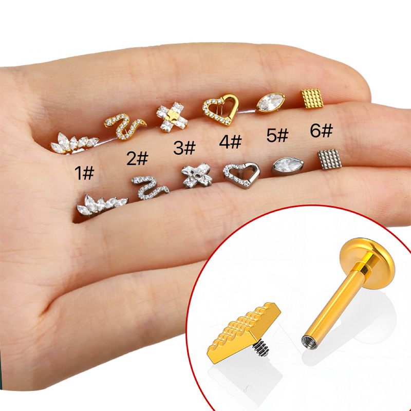 1PC G23 Titanium Piercing Labr - Body Jewelry Implant Grade Titanium review and price