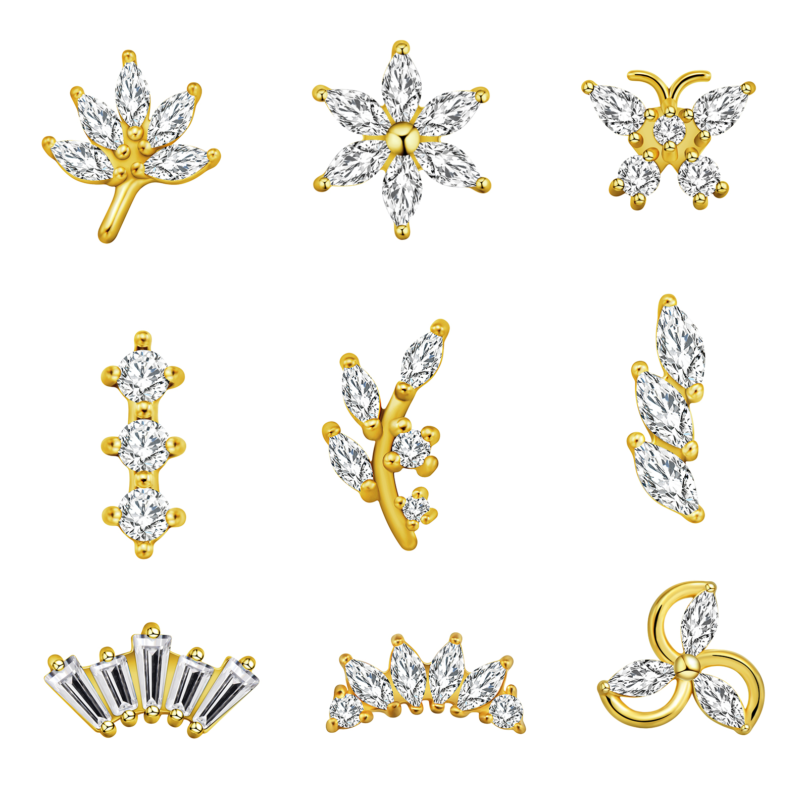 Maple Leaf Labret Piercing Sta - Body Jewelry Labret review and price
