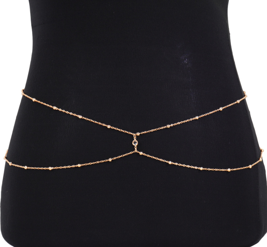 Clear Rhinestone Beaded Belly  - Body Jewelry For Women review and price