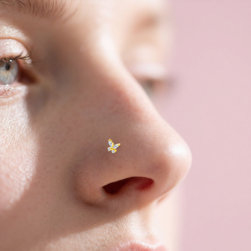 S-Shaped Nose Stud ASTM F136 I - Body Jewelry Implant Grade Titanium review and price