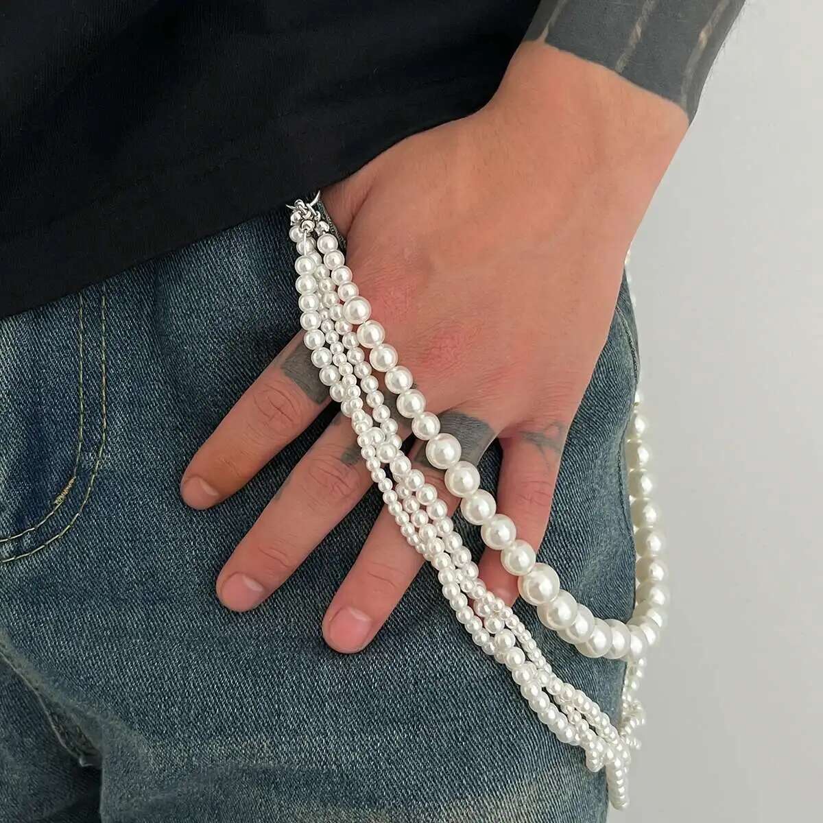 Lacteo Goth Multi Layer Imitat - Body Jewelry Men review and price