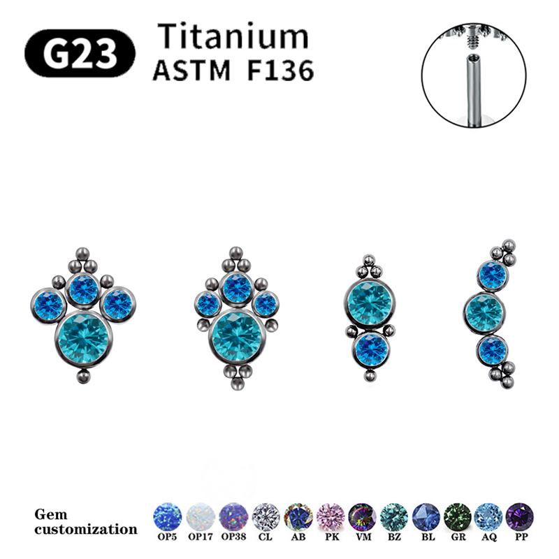 G23 Titanium stud earrings for - Body Jewelry Labret review and price