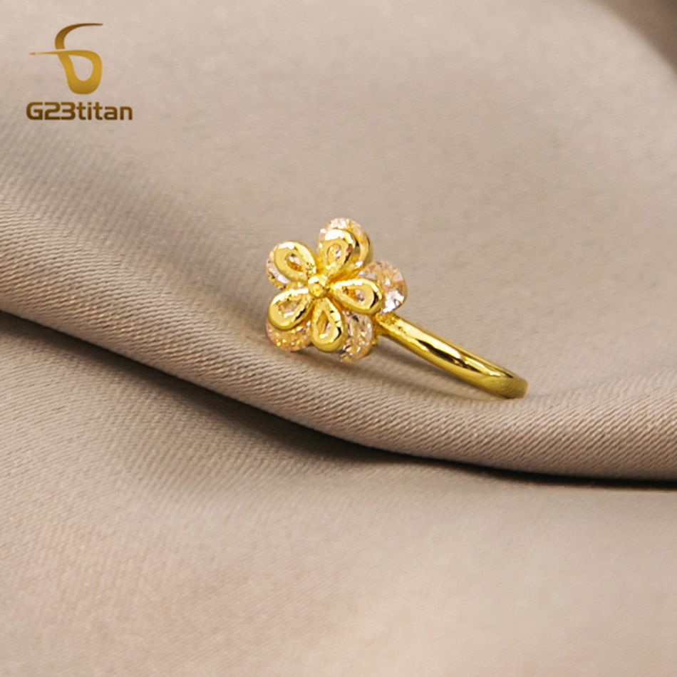 1pc Inlaid Zircon Flower Coppe - Helix Cartilage Ring review and price