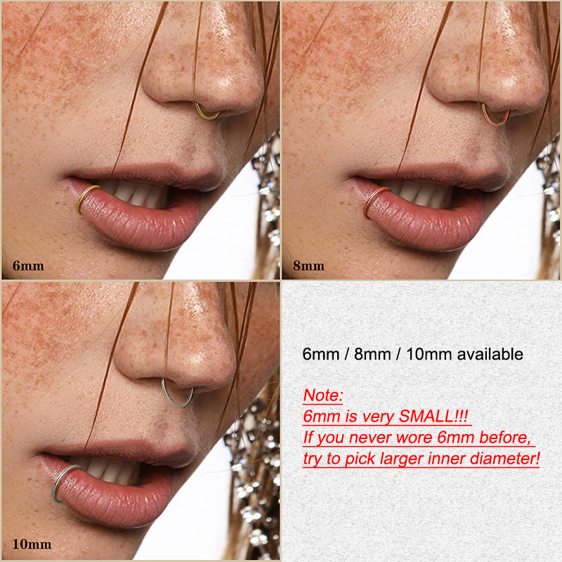 6pcs/lot Hypoallergenic Nose R - Helix Cartilage Ring review and price
