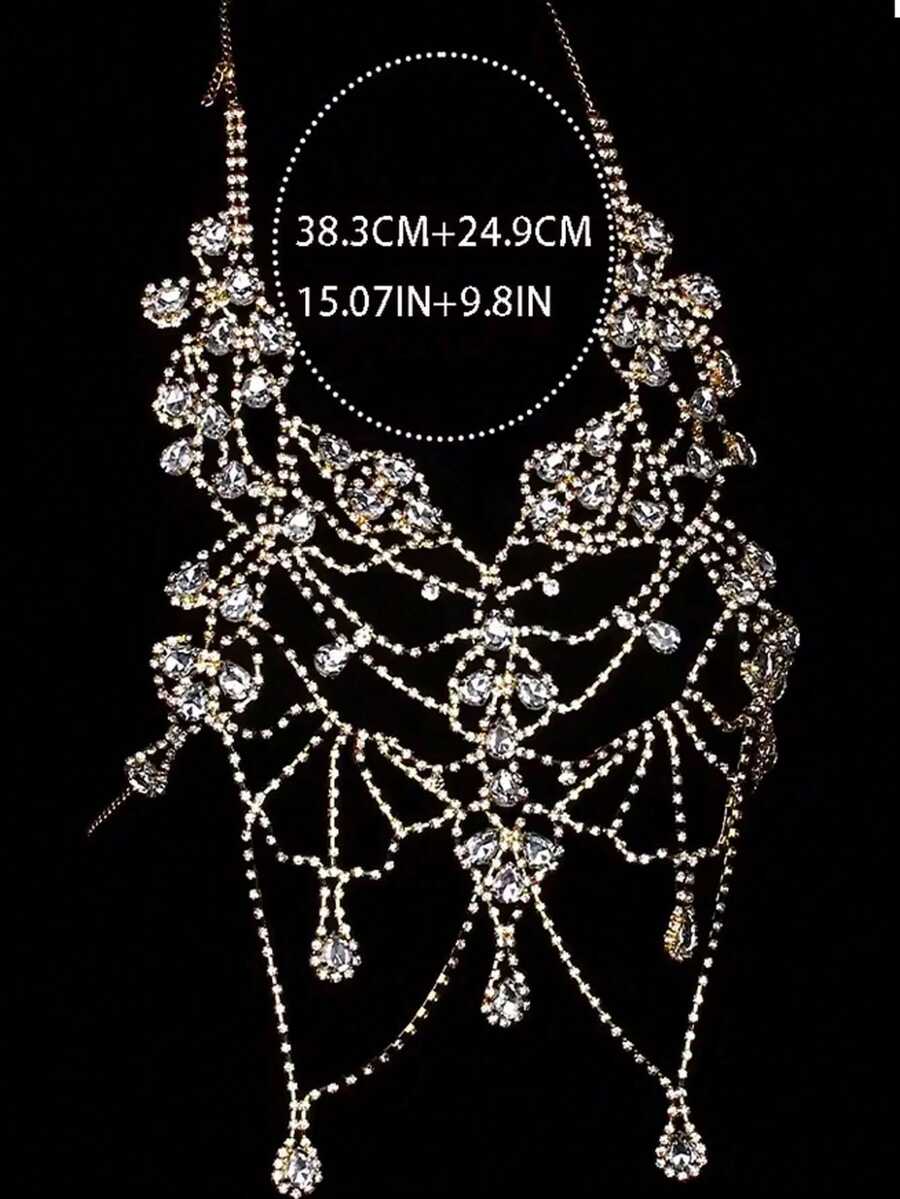 Rhinestone Body Chain Bra Neck - Body Jewelry For Women review and price