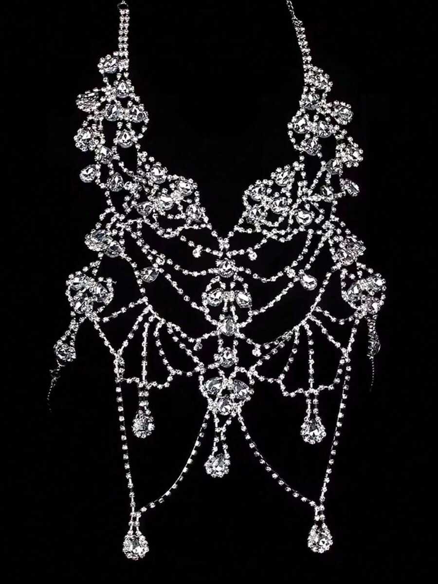 Rhinestone Body Chain Bra Neck - Body Jewelry For Women review and price