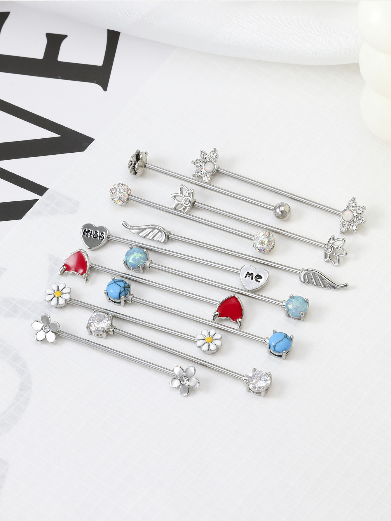 16G Arrows Hearts Industrial B - Body Jewelry Industrial review and price