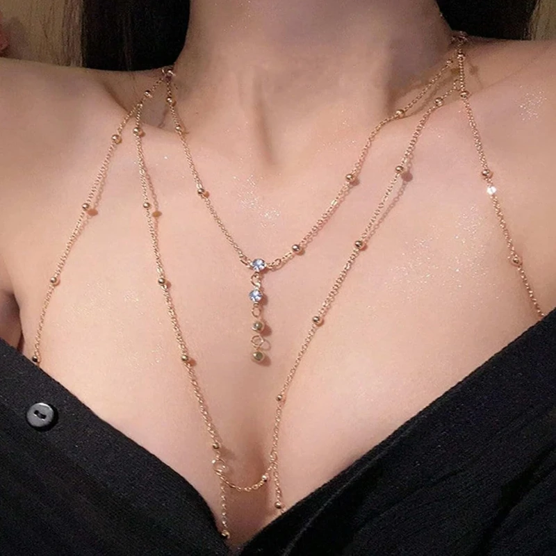 Women's sexy multi-layer neckl - Body Jewelry Vest review and price