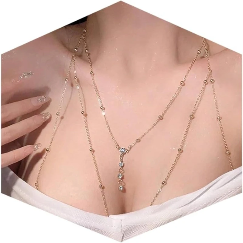 Women's sexy multi-layer neckl - Body Jewelry Vest review and price