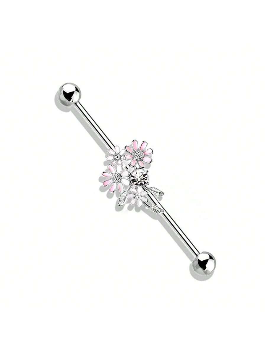 Floral Industrial Barbell Ear  - Body Jewelry Industrial review and price