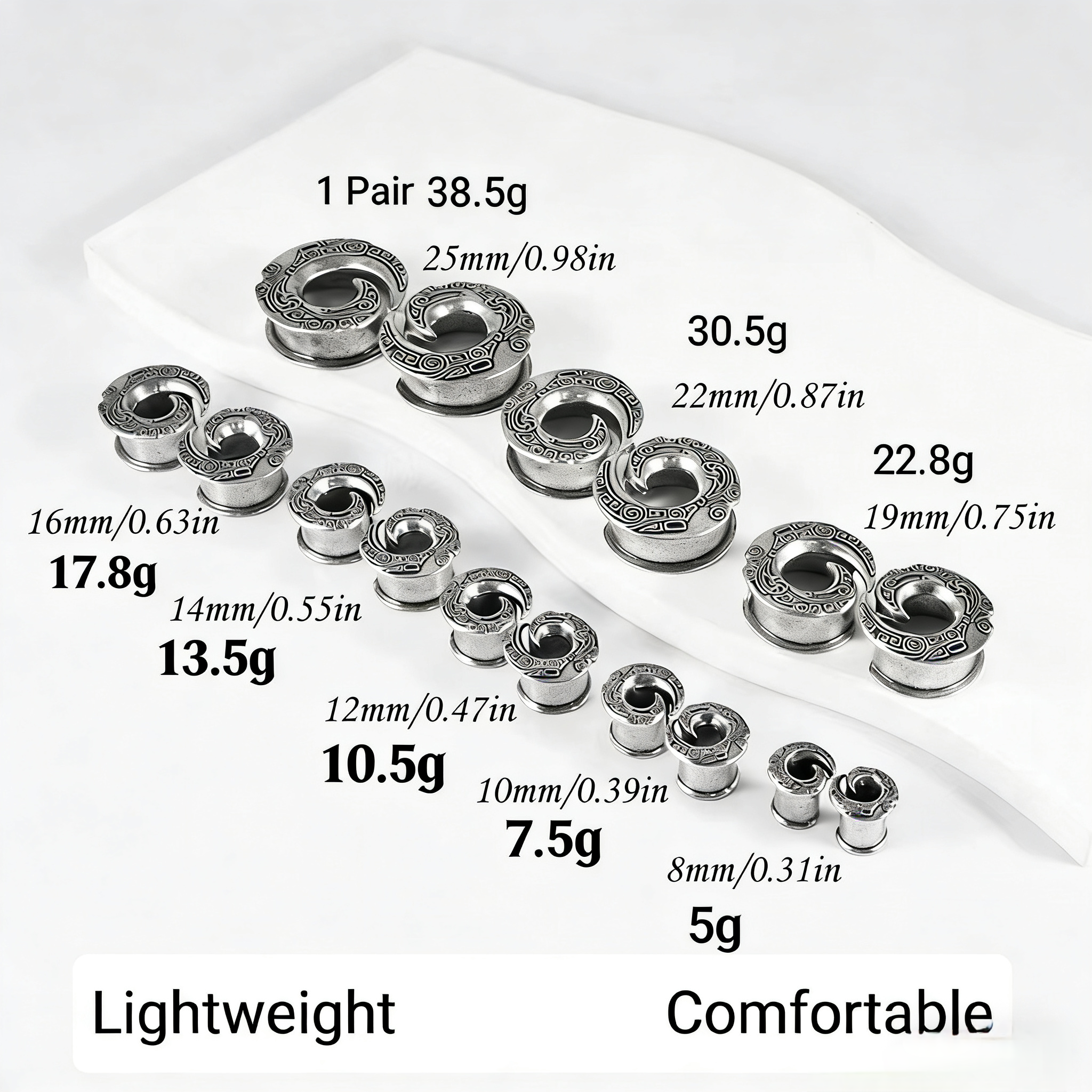 Vintage Spiral Ear Weights 1 P - Body Jewelry Hangers review and price