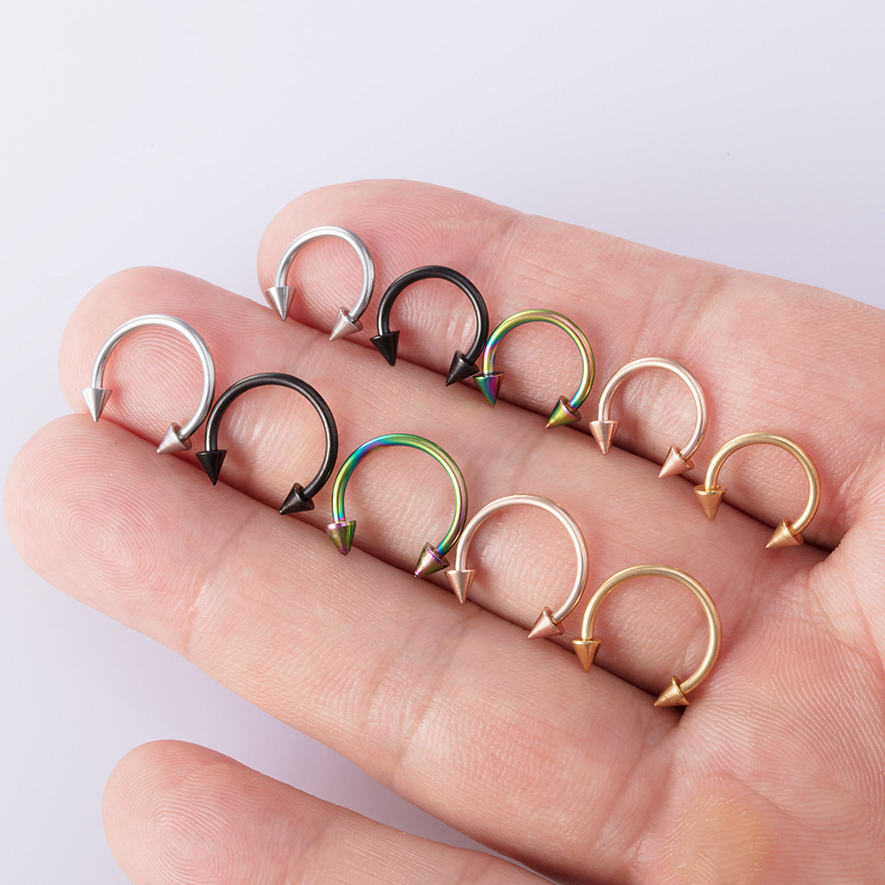 New simple stainless steel C-t - Body Jewelry Metal Types review and price