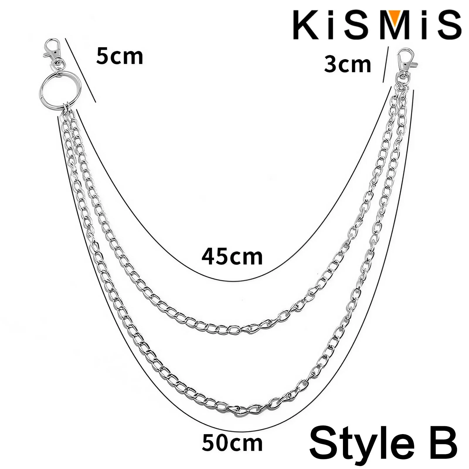 1PC Punk Style Multi Layer Key - Body Jewelry Men review and price