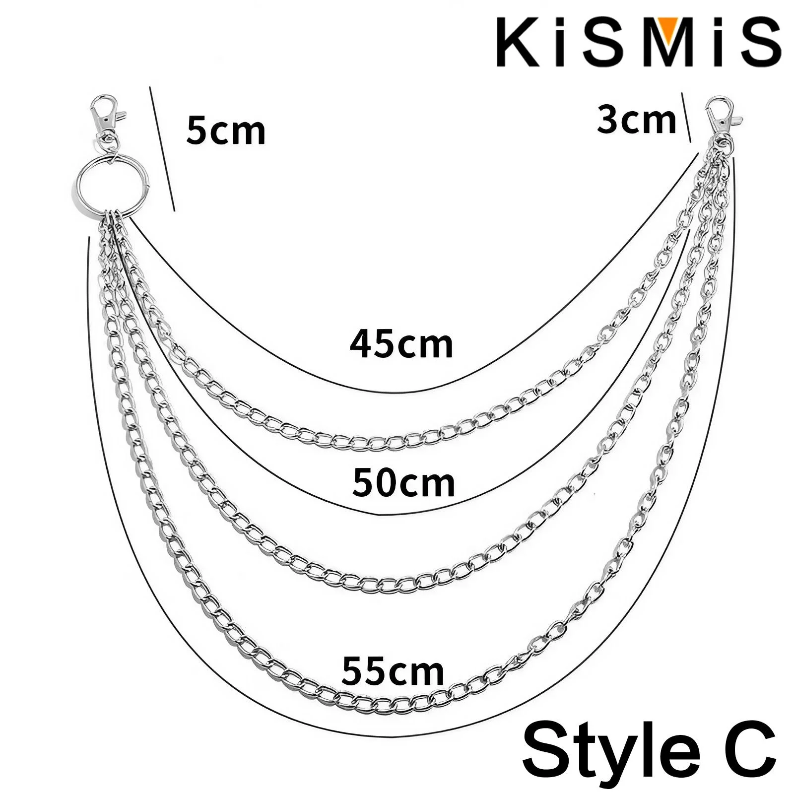 1PC Punk Style Multi Layer Key - Body Jewelry Men review and price