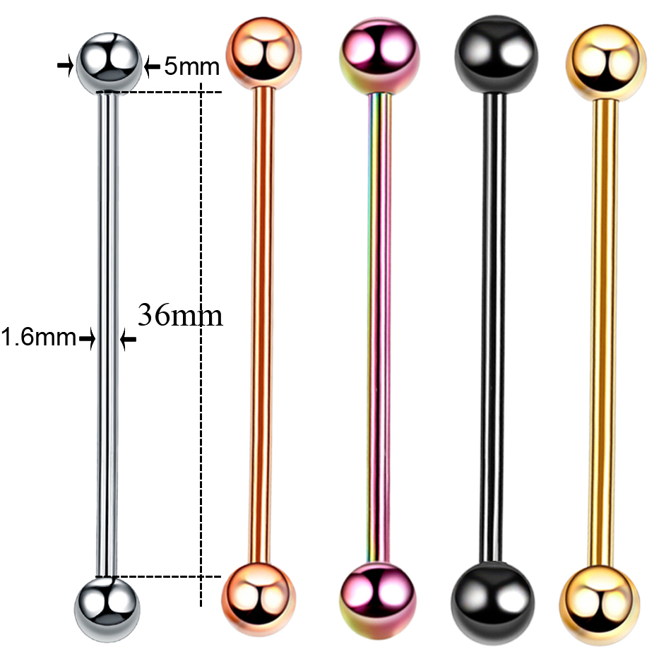 1PC Titanium Piercing Gem Indu - Body Jewelry Industrial review and price