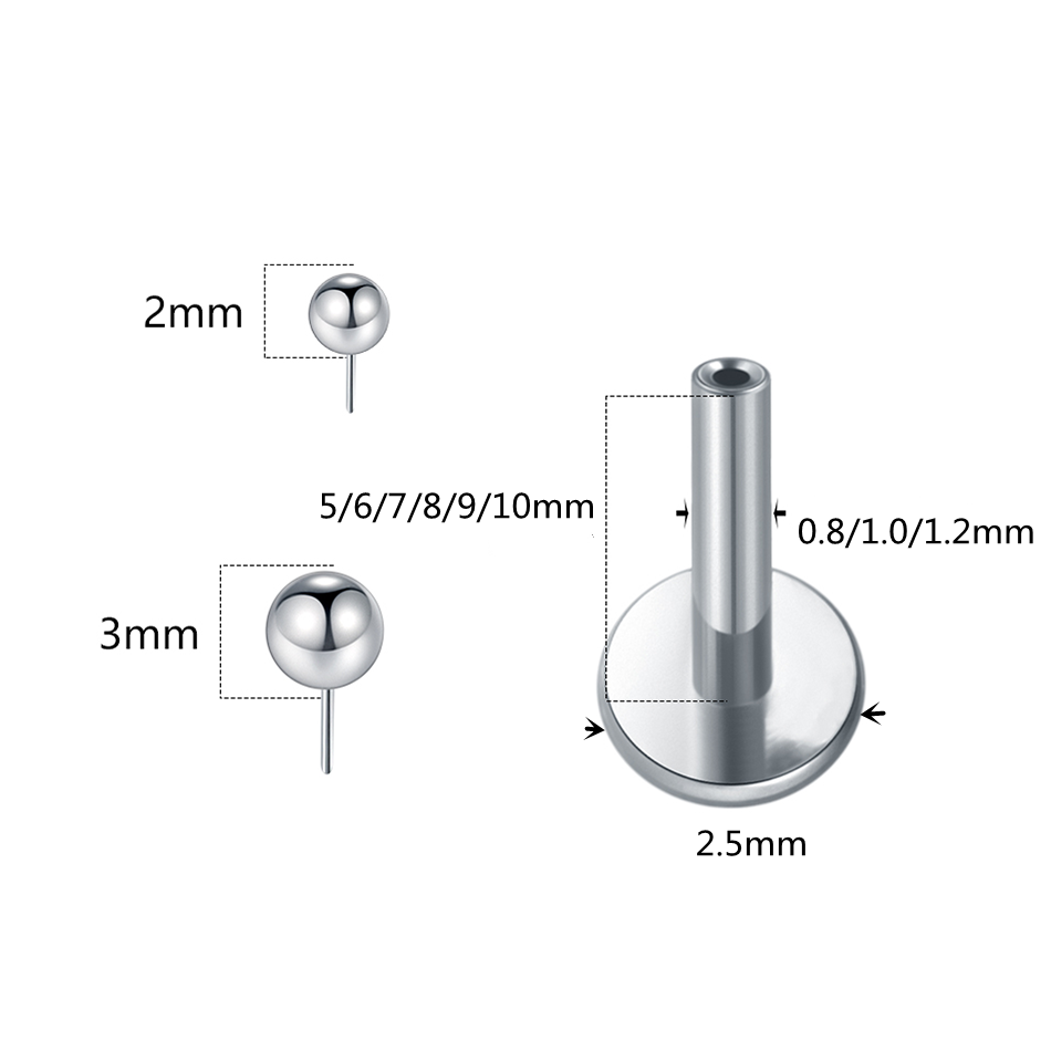 1/10pcs Titanium Push-in Balls - Helix Cartilage Ring review and price