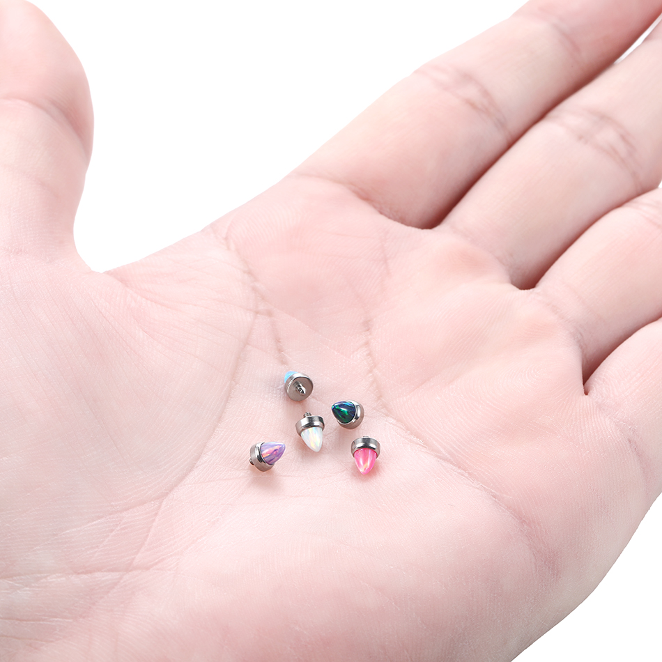 1PC Titanium Claw Set Opal Bul - Body Jewelry Industrial review and price