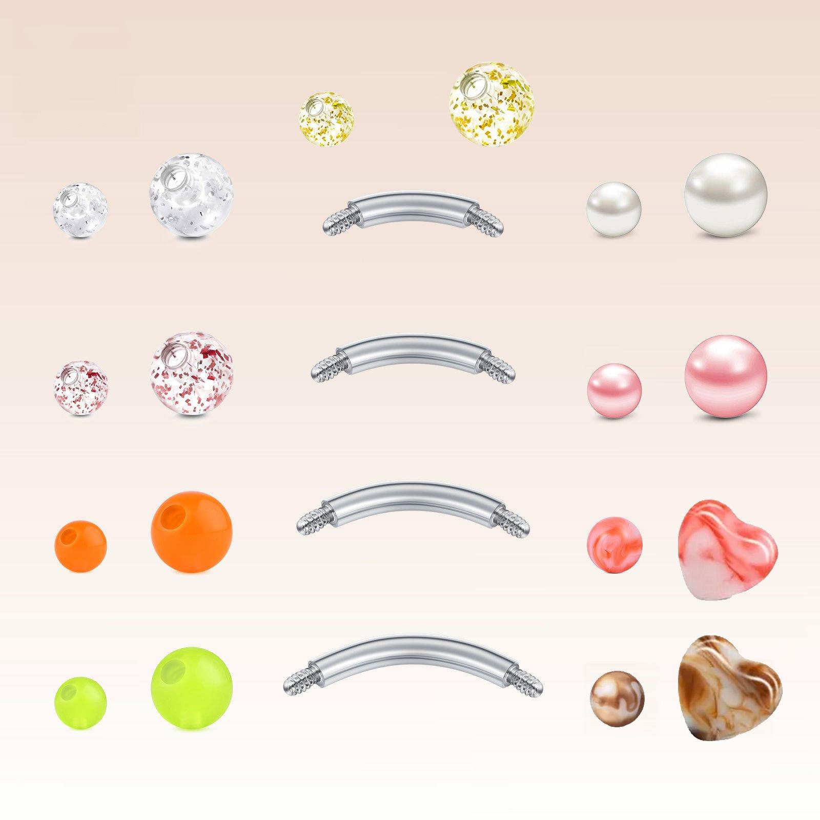 22pcs 14G Stainless Steel Nave - Body Jewelry Replacement Ball review and price